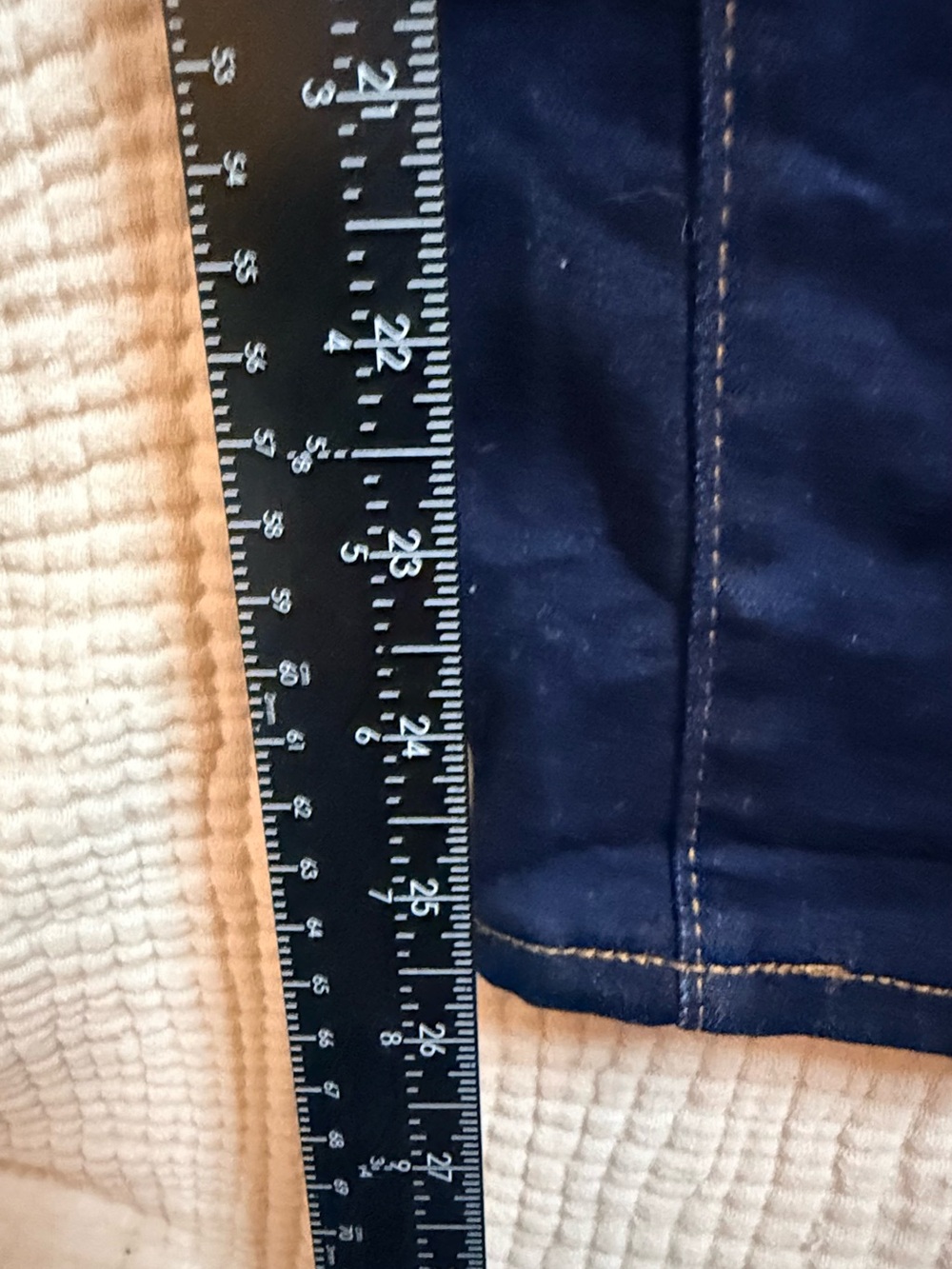 Old Navy Power Slim Straight Jeans Dark Wash Stretch Cropped Denim Short - Picture 5 of 8